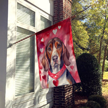 Load image into Gallery viewer, American English Coonhound My Valentine House Flag