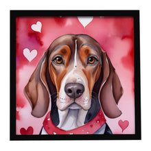 Load image into Gallery viewer, American English Coonhound My Valentine Framed Metal Print