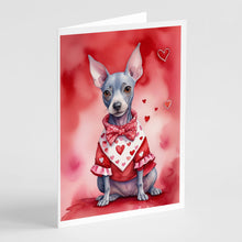 Load image into Gallery viewer, American Hairless Terrier My Valentine Greeting Cards - Blank Note Cards – 8-Pack of Artist-Designed Cards with Envelopes