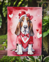 Load image into Gallery viewer, Basset Hound Valentine’s Day Garden Flag – Dog-Themed Heart Yard Decor