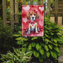 Load image into Gallery viewer, Beagle Valentine’s Day Garden Flag – Dog-Themed Heart Yard Decor