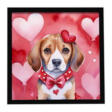 Load image into Gallery viewer, Beagle My Valentine Framed Metal Print