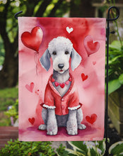 Load image into Gallery viewer, Bedlington Terrier Valentine’s Day Garden Flag – Dog-Themed Heart Yard Decor