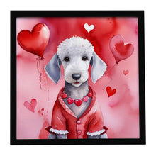 Load image into Gallery viewer, Bedlington Terrier My Valentine Framed Metal Print