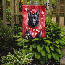 Load image into Gallery viewer, Belgian Sheepdog Valentine’s Day Garden Flag – Dog-Themed Heart Yard Decor