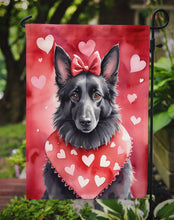 Load image into Gallery viewer, Belgian Sheepdog Valentine’s Day Garden Flag – Dog-Themed Heart Yard Decor