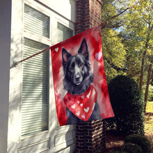 Load image into Gallery viewer, Belgian Sheepdog My Valentine House Flag