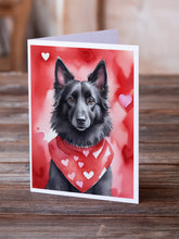 Load image into Gallery viewer, Belgian Sheepdog My Valentine Greeting Cards - Blank Note Cards – 8-Pack of Artist-Designed Cards with Envelopes