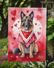 Load image into Gallery viewer, Belgian Tervuren Valentine’s Day Garden Flag – Dog-Themed Heart Yard Decor