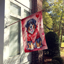 Load image into Gallery viewer, Bernese Mountain Dog My Valentine House Flag