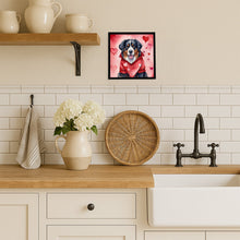 Load image into Gallery viewer, Bernese Mountain Dog My Valentine Framed Metal Print
