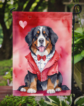 Load image into Gallery viewer, Bernese Mountain Dog Valentine’s Day Garden Flag – Dog-Themed Heart Yard Decor