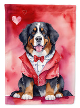 Load image into Gallery viewer, Bernese Mountain Dog Valentine’s Day Garden Flag – Dog-Themed Heart Yard Decor