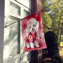 Load image into Gallery viewer, Bichon Frise My Valentine House Flag