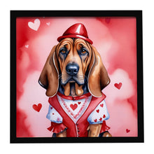 Load image into Gallery viewer, Bloodhound My Valentine Framed Metal Print