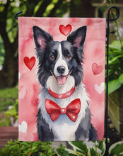 Load image into Gallery viewer, Border Collie Valentine’s Day Garden Flag – Dog-Themed Heart Yard Decor
