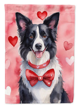 Load image into Gallery viewer, Border Collie Valentine’s Day Garden Flag – Dog-Themed Heart Yard Decor
