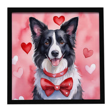 Load image into Gallery viewer, Border Collie My Valentine Framed Metal Print