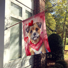 Load image into Gallery viewer, Border Terrier My Valentine House Flag