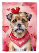 Load image into Gallery viewer, Border Terrier My Valentine House Flag
