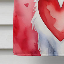 Load image into Gallery viewer, Borzoi My Valentine House Flag