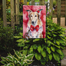 Load image into Gallery viewer, Borzoi Valentine’s Day Garden Flag – Dog-Themed Heart Yard Decor