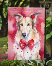 Load image into Gallery viewer, Borzoi Valentine’s Day Garden Flag – Dog-Themed Heart Yard Decor
