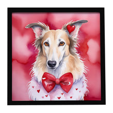 Load image into Gallery viewer, Borzoi My Valentine Framed Metal Print
