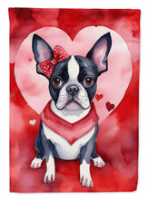 Load image into Gallery viewer, Boston Terrier My Valentine House Flag