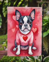 Load image into Gallery viewer, Boston Terrier Valentine’s Day Garden Flag – Dog-Themed Heart Yard Decor