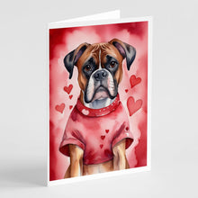 Load image into Gallery viewer, Boxer My Valentine Greeting Cards - Blank Note Cards – 8-Pack of Artist-Designed Cards with Envelopes