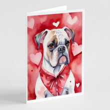 Load image into Gallery viewer, Boxer My Valentine Greeting Cards - Blank Note Cards – 8-Pack of Artist-Designed Cards with Envelopes