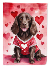 Load image into Gallery viewer, Boykin Spaniel My Valentine House Flag