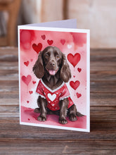 Load image into Gallery viewer, Boykin Spaniel My Valentine Greeting Cards - Blank Note Cards – 8-Pack of Artist-Designed Cards with Envelopes