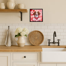 Load image into Gallery viewer, Brittany Spaniel My Valentine Framed Metal Print