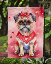 Load image into Gallery viewer, Brussels Griffon Valentine’s Day Garden Flag – Dog-Themed Heart Yard Decor