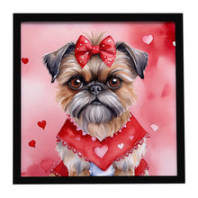 Load image into Gallery viewer, Brussels Griffon My Valentine Framed Metal Print