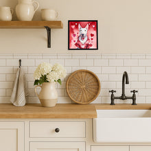 Load image into Gallery viewer, Bull Terrier My Valentine Framed Metal Print