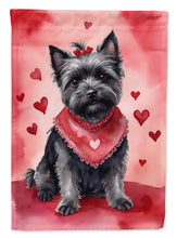 Load image into Gallery viewer, Cairn Terrier Valentine’s Day Garden Flag – Dog-Themed Heart Yard Decor