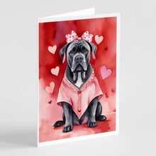 Load image into Gallery viewer, Cane Corso My Valentine Greeting Cards - Blank Note Cards – 8-Pack of Artist-Designed Cards with Envelopes