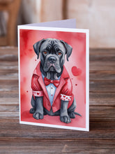 Load image into Gallery viewer, Cane Corso My Valentine Greeting Cards - Blank Note Cards – 8-Pack of Artist-Designed Cards with Envelopes