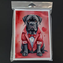 Load image into Gallery viewer, Cane Corso My Valentine Greeting Cards - Blank Note Cards – 8-Pack of Artist-Designed Cards with Envelopes