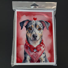 Load image into Gallery viewer, Catahoula My Valentine Greeting Cards - Blank Note Cards – 8-Pack of Artist-Designed Cards with Envelopes