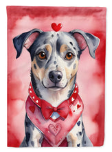 Load image into Gallery viewer, Catahoula Valentine’s Day Garden Flag – Dog-Themed Heart Yard Decor