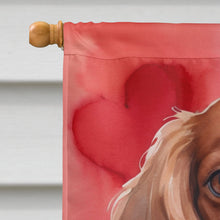 Load image into Gallery viewer, Cavalier Spaniel My Valentine House Flag