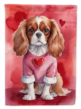 Load image into Gallery viewer, Cavalier Spaniel My Valentine House Flag