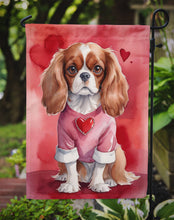 Load image into Gallery viewer, Cavalier Spaniel Valentine’s Day Garden Flag – Dog-Themed Heart Yard Decor