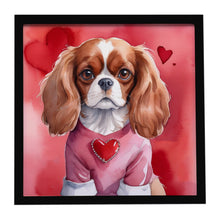 Load image into Gallery viewer, Cavalier Spaniel My Valentine Framed Metal Print