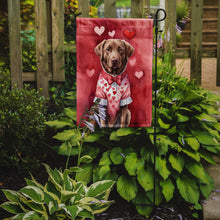 Load image into Gallery viewer, Chesapeake Bay Retriever Valentine’s Day Garden Flag – Dog-Themed Heart Yard Decor