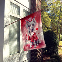 Load image into Gallery viewer, Chinese Crested My Valentine House Flag